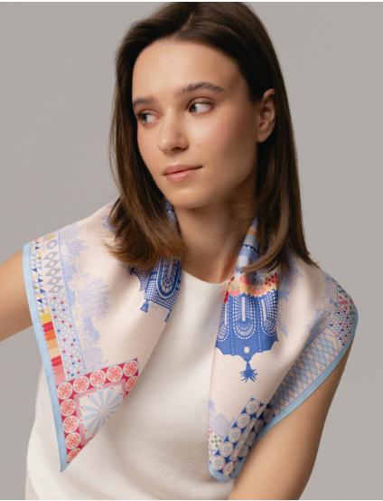 Картинка Шовкова хустина «Garden Blue»